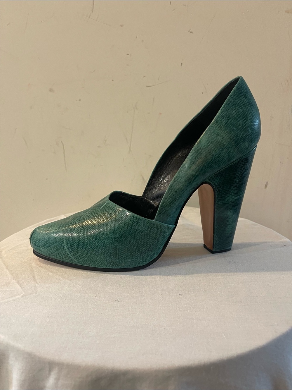 Rachel Comey Green Leather High Heel Pump